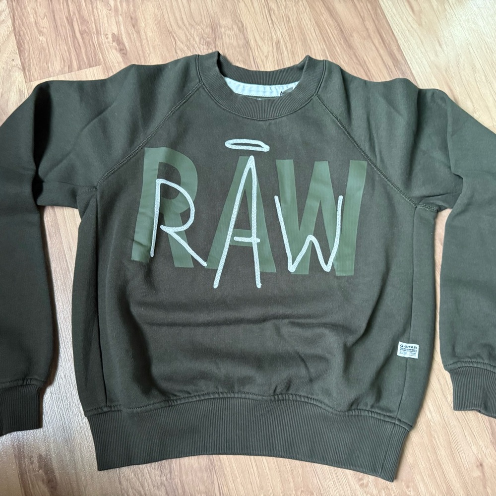 G-Star Olive Green RAW Crewneck Sweatshirt